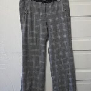 Tapemeasure by Kellie Woman's Wide Legged Black Checkered Dress Pants size 10